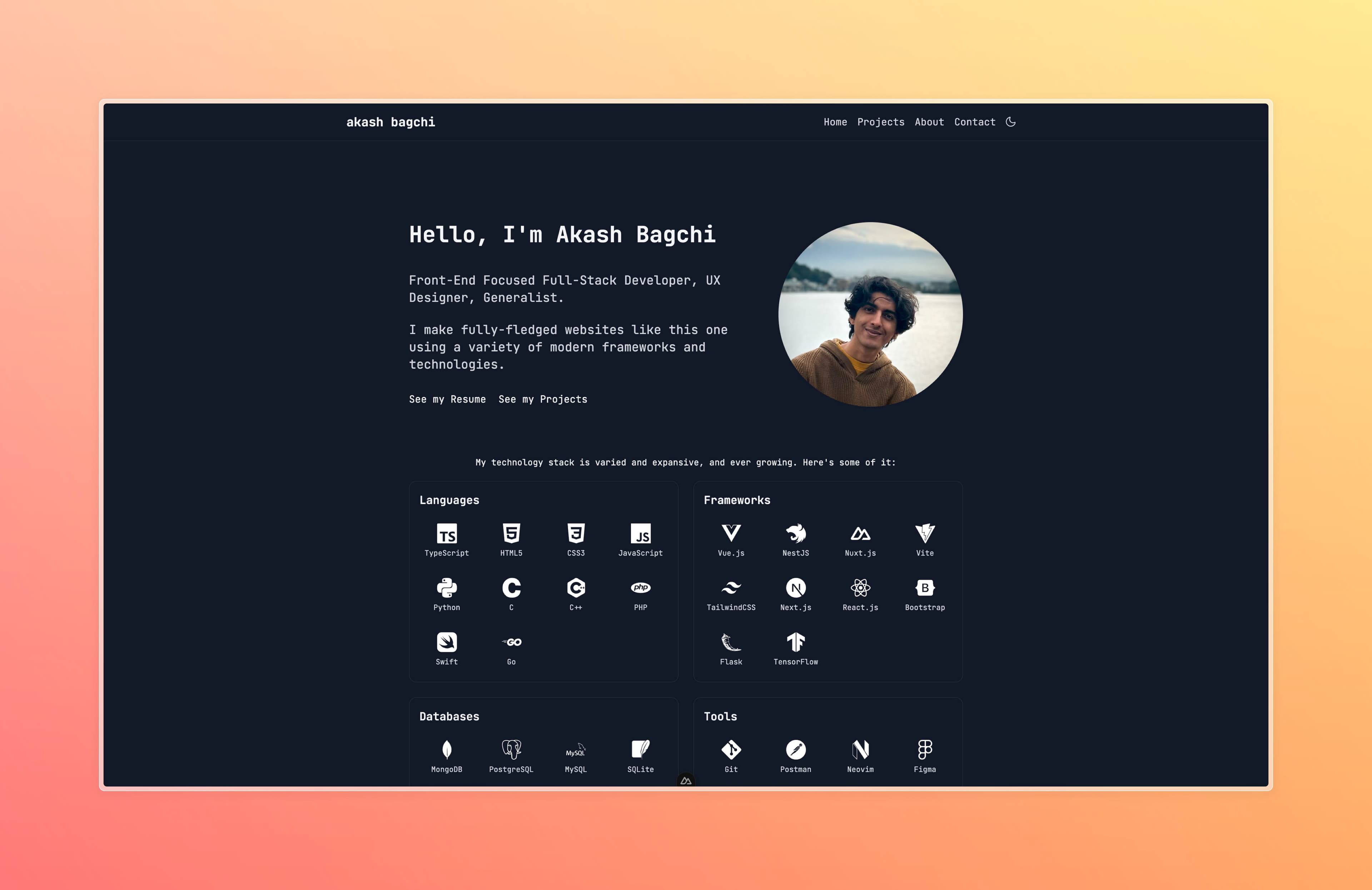 Nuxt.js Portfolio